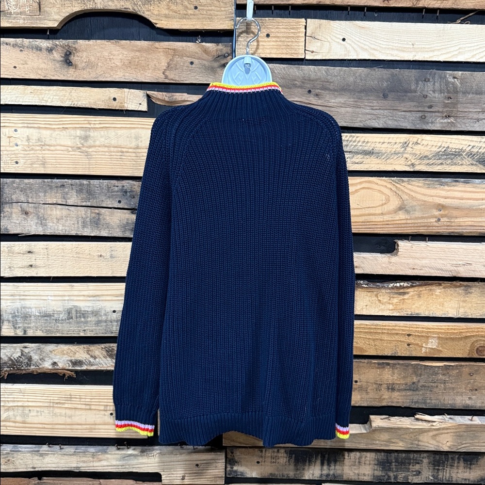 Style & Co Women's Cotton Striped-Detail Funnel-Neck Sweater Sz 3X Rainbow Trim - Picture 7 of 9